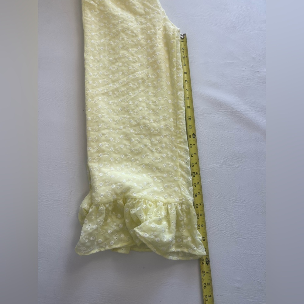 MAJORELLE Sylvan Yellow Floral Smocked Cropped Jumpsuit Size S - Picture 7 of 12